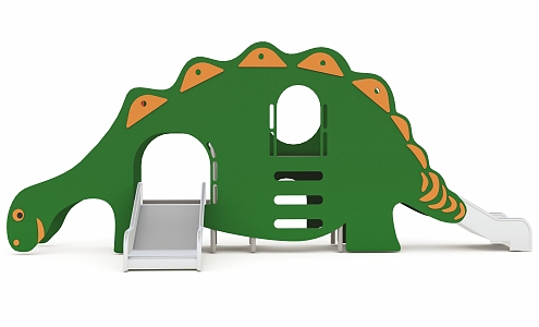 Amusement equipment PE board dinosaur slide toy amusement 3d model