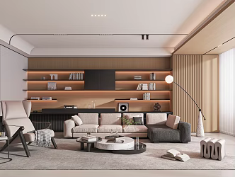 modern living room 3d model
