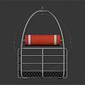 Industrial Metal Equipment Storage Rack With Red Cylindrical Containers And White Labels