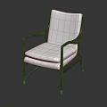 Modern Minimalist White Armchair With Wooden Armrests And Sturdy Wooden Legs