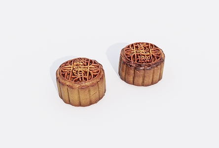 Gourmet Pastry Peach Flavor Moon Cake 3d model