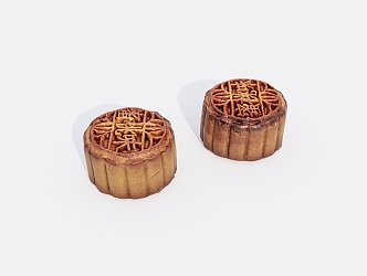 Gourmet Pastry Peach Flavor Moon Cake 3d model