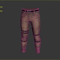 Brown Casual Pants With Black Strap Details And Belt Design For Fashionable Look