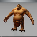 Muscular Fantasy Creature Character With Clawed Feet And Bulging Muscles