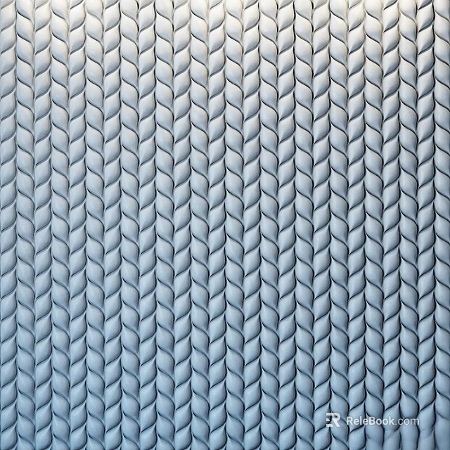 Light Blue Gray Wall With Intricate Braided Texture For Modern Decorative Interiors 3d model