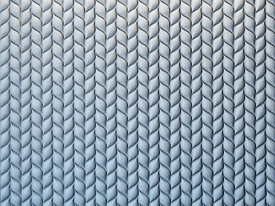 Light Blue Gray Wall With Intricate Braided Texture For Modern Decorative Interiors 3d model