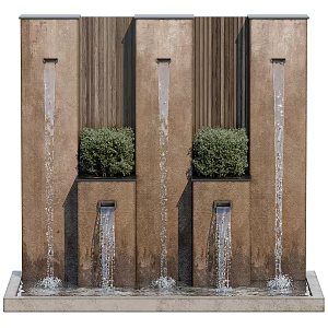 Modern landscape fountain 3d model