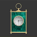 Elegant Green Decorative Lantern With Golden Frame Top Ring And Circular Silver Panel