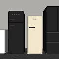 Haier Refrigerators And Freezers In White Black Cream With Vintage Modern Style