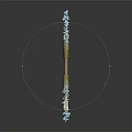 Ornate Bow With Crystal Accents Golden Frame And Wooden Arrow Metal Tip