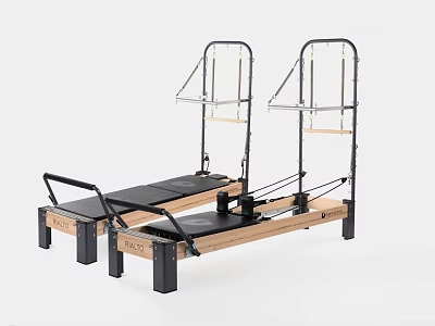 Two Professional Pilates Reformer Machines For Home Gym And Studio Fitness Training 3d model