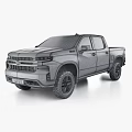 Red Chevrolet Pickup Truck With Black Wheels And Front Grille Design