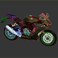 Motorcycle Two-wheeled Motorcycle Cross-country Motorcycle Road Race Motorcycle Motor Vehicle Transport 3d model