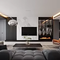 Modern Kitchen Interior With Marble Island Dark Cabinets Glass Doors And Appliances