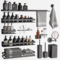 Bathroom Storage With Toiletries Towels And Accessories