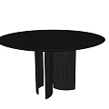 Modern round dining table 3d model