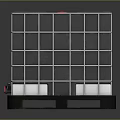 Gray IBC Container With Metal Frame Pallet Base And Red Top Lid