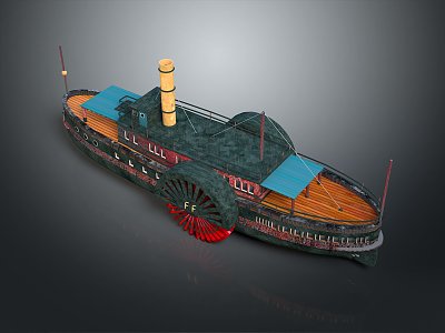 modern ship sailing ship 3d model