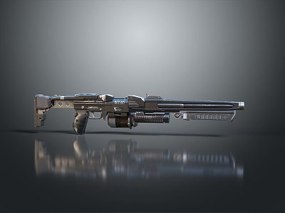 rifle semi-automatic rifle combat rifle campaign rifle 3d model