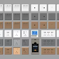 Diverse Switch Panels In Multiple Colors With Sockets And Digital Display Features