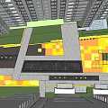 Fire Rescue Access Area With High Rise Buildings Pathway And Lush Greenery