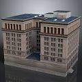 European Classical Architecture Showcasing Symmetrical Design Multi Story Stone Facade And Classical Columns