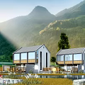 Sunlit Modern Detached Villas With Mountain View Lakefront And Lush Greenery
