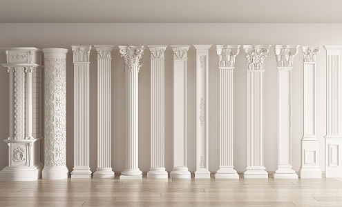 Jane European Columns Roman Columns 3d model