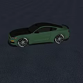 Green Sporty Muscle Car With Black Roof And Alloy Wheels Exterior Design