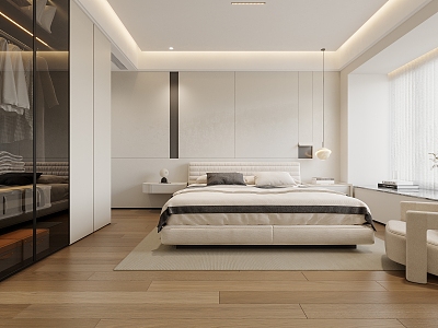 Modern Minimalist Bedroom model