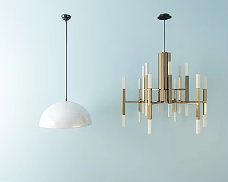 Creative metal chandelier 3d model