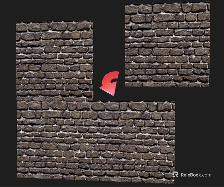 Traditional Building Exterior Wall With Dark Brick Texture Classic Pattern And Durable Structure 3d model