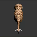 Standing Giraffe Model With Spotted Pattern On Gray Background And Floor Reflection