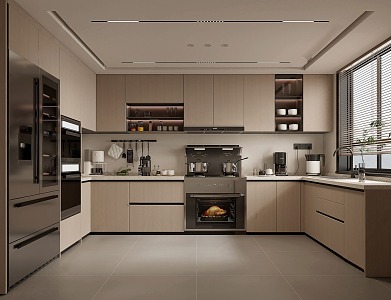 Enclosed kitchen Modern kitchen 3d model