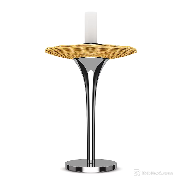 Contemporary Ceiling Light With Woven Shade And Sleek Metal Frame Modern Design 3d model 
