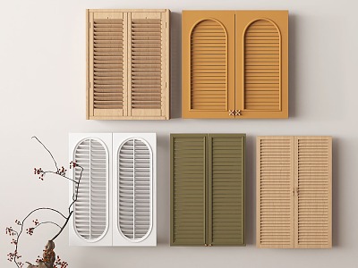 Louver shutter door shutter cabinet door shutter door panel cabinet door model