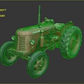 Vintage Red Tractor As Functional Vehicle With Large Wheels And Classic Design