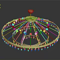 Luxurious Ornate Golden Chandelier With Multi Layered Structure And Crystal Decorations