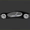 Mercedes Concept Car with Futuristic Streamlined Body and Transparent Interior Unique Wheel Design