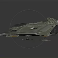 Spacecraft Model 08 Military Aerospace Vehicle With Aerodynamic Wings For Cosmic Exploration Missions