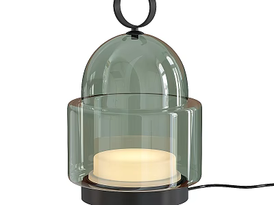 Contemporary Outdoor Light With Transparent Glass Dome And Stable Base Emitting Warm Glow 3d model