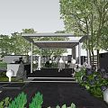 Modern Courtyard Garden 3d model