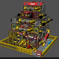 Indoor Adventure Playground With Multi Level Tubes Platforms And Ball Pit