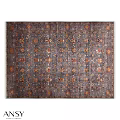 Traditional Square Rug With Intricate Ornate Patterns And Vibrant Colors