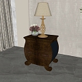 American bedside table 3d model