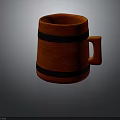 Stylish Red Mug With Black Stripes Decorative Daily Life Household Product