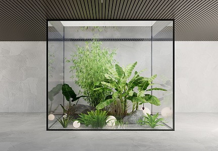 Modern Plant Indoor Green Plant Landscape Plant Combination 3d model