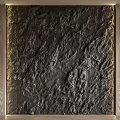 Textured Background Wall With Wooden Frame And Illuminated Stone Texture Design 3d model