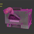 Industrial Dust Collection Equipment With Yellow Flexible Hose And Control Panel