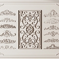 French carved plaster 3d model